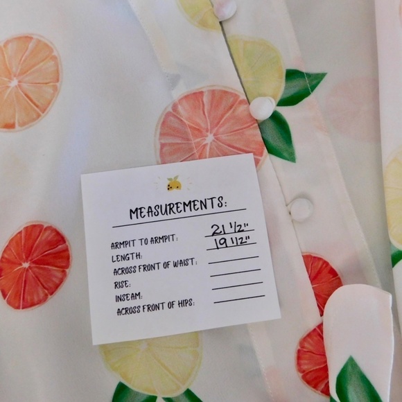 NWT!! RAILS Thea Citrus Print Silk Tie Front Top Blouse Button Down X-Small - Picture 16 of 16